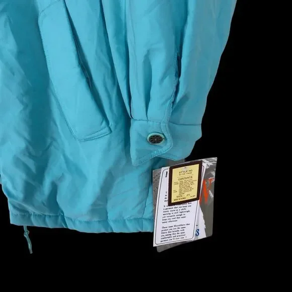 NWT Women’s Plus SZ 2X Light Blue Puffer Coat with Fur Trimmed Hood, Super Soft - Picture 4 of 12